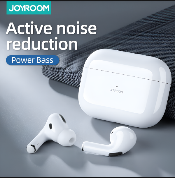 JOYROOM Pro 2 AirPods – Wireless Bluetooth Earbuds with ANC, Premium Sound, and Silicone Case for iOS & Android