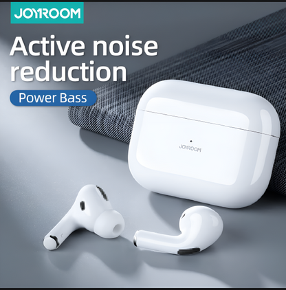 JOYROOM Pro 2 AirPods – Wireless Bluetooth Earbuds with ANC, Premium Sound, and Silicone Case for iOS & Android