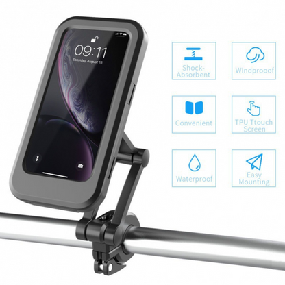 Waterproof Magnetic Bicycle Phone Holder with 360° Rotation
