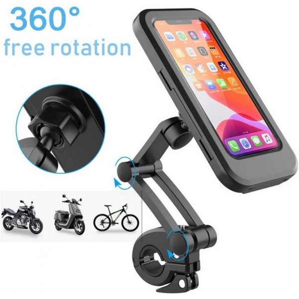 Waterproof Magnetic Bicycle Phone Holder with 360° Rotation